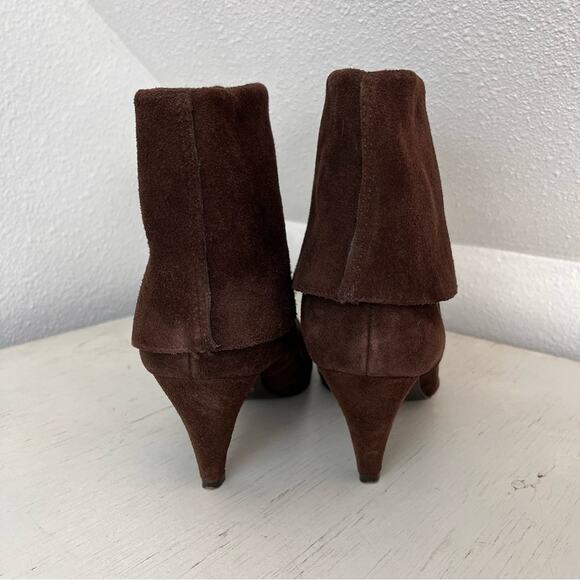 Steve Madden chocolate brown Jinnie suede heel booties size 8.5 - Picture 6 of 11